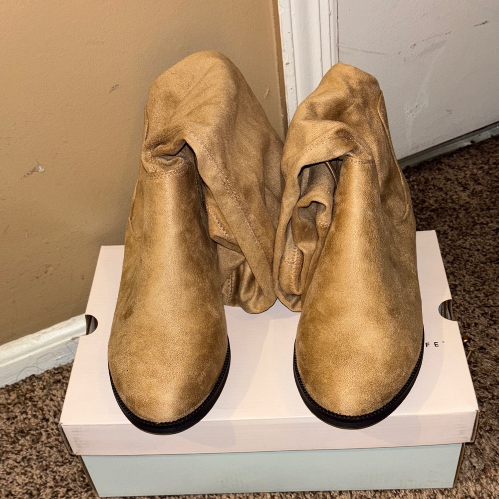 Tan Thigh High Women's Boots